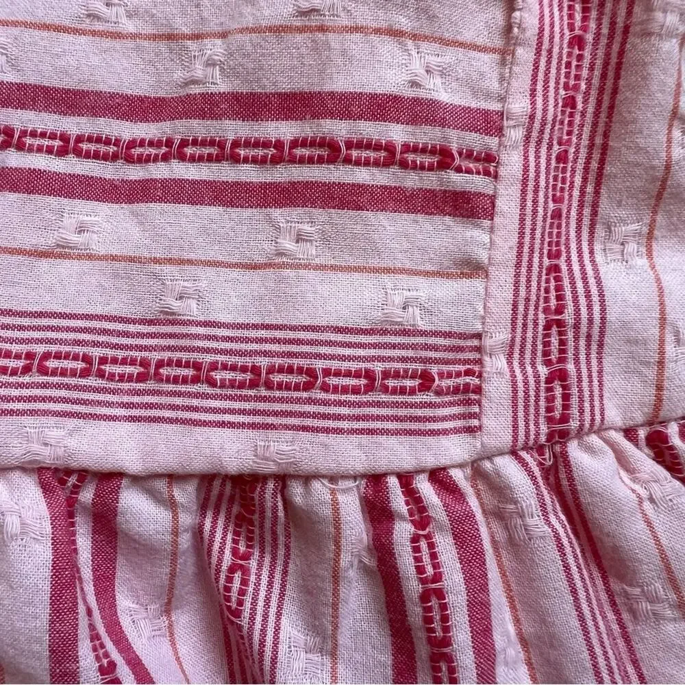 Btween Matching Red and Pink Striped Tank Top and Shorts Set - Size 4 - Picture 4 of 4
